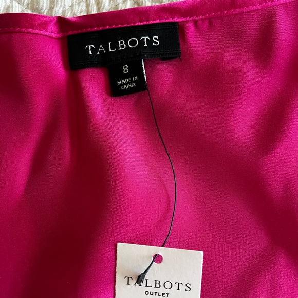 NWT Talbots fuchsia silk shell tank - Picture 3 of 7